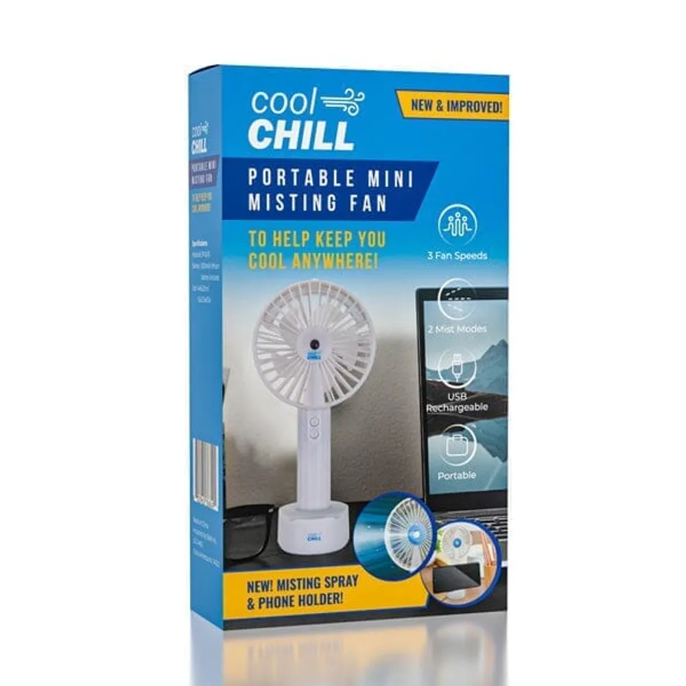 Cool Chill Portable Misting Fan w/ Phone Stand