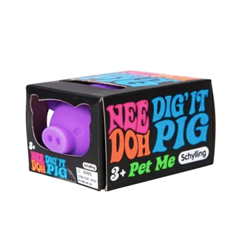 Nee Doh Dig It Pig | Squishy Fidget Pig Stress Ball | Color Ships Assorted