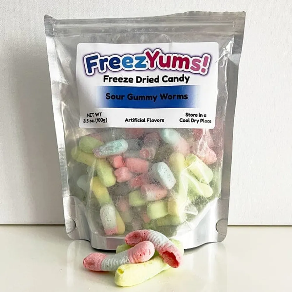 FreezYums! Freeze-Dried Sour Gummy Worms (100g)