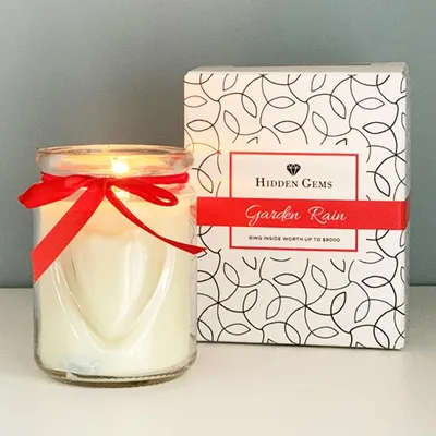 Hidden Gems Garden Rain Candle | 1 Ring Inside