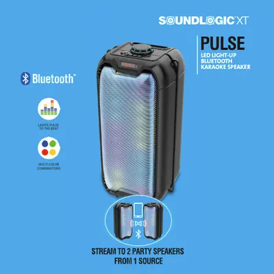 SoundlogicXT Pulse BT Karaoke Speaker w/ LED Lights