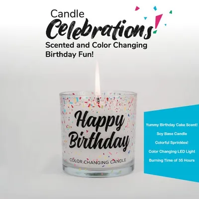Candle Celebrations: LED Color Changing Birthday Candle (450g)