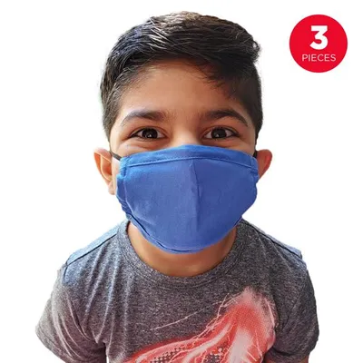 Quantum 2-Ply Cotton Kids Face Mask (Set of 3 Masks)