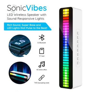 Sonic Vibes: LED Light Responsive Bluetooth Speaker
