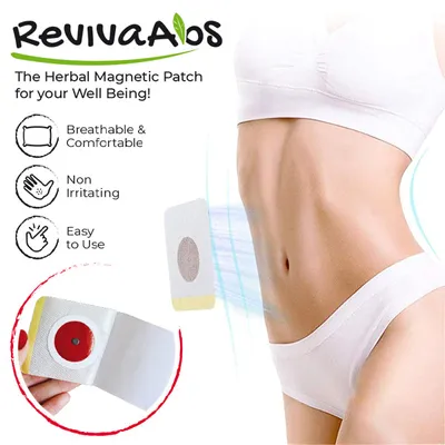 RevivaAbs Herbal Magnetic Navel Patches (30pc) | Promotes Healthy Metabolism & Blood Flow!