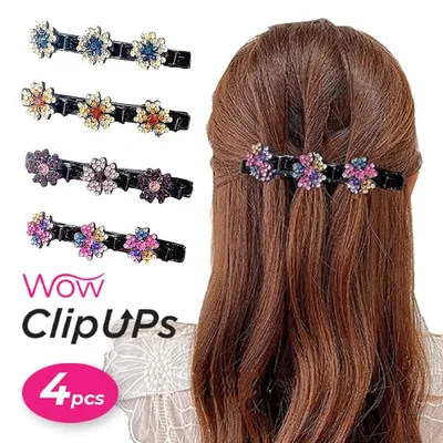 WOW ClipUps (4pk) | Multi-Layer Hair Barrette Clips For Braids