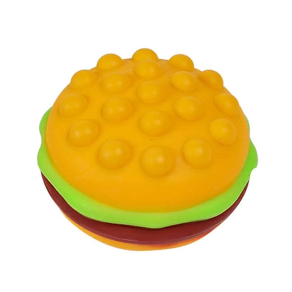 Pop & Play Burger | Silicone Bubble Popper Burger-Shaped Fidget Stress Ball