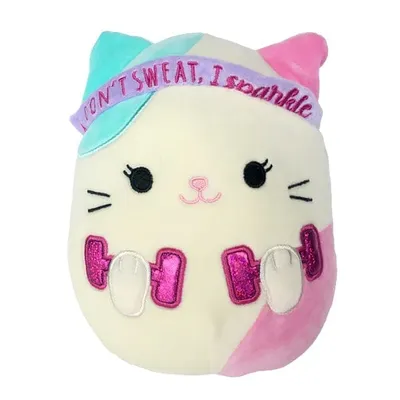 Squishmallows Super Soft Plush Toys | 8" Wellness Squad | Caryl The Cat