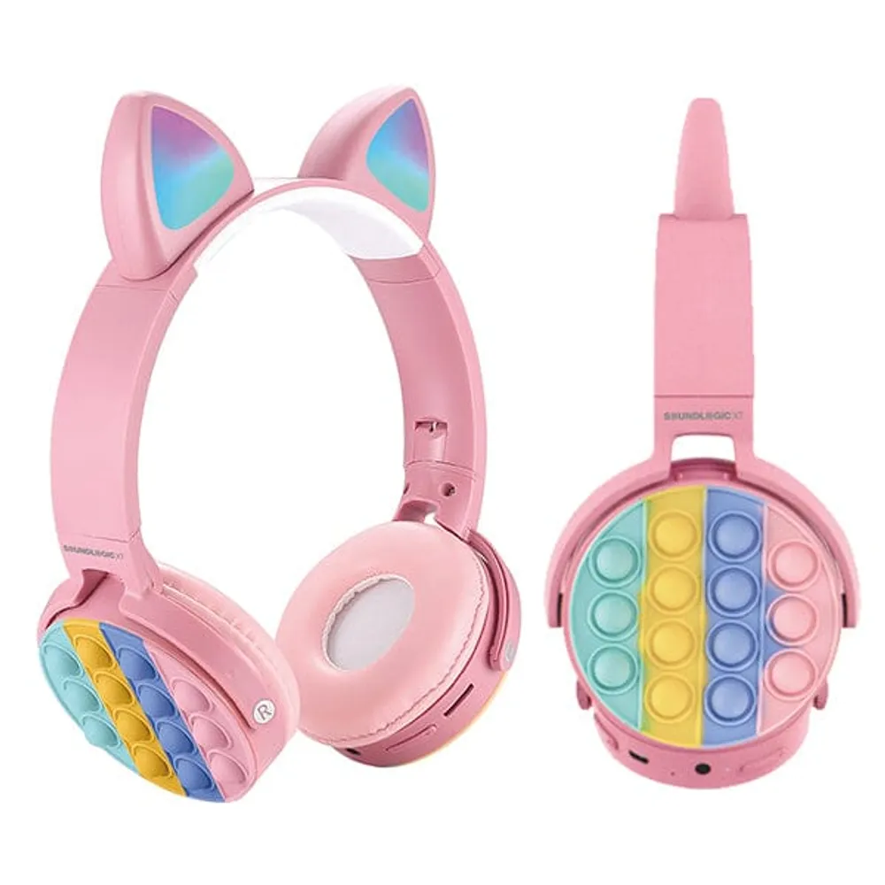 SoundLogicXT Cat Ear LED Wireless Popping Fidget Headphones | Assorted Colors