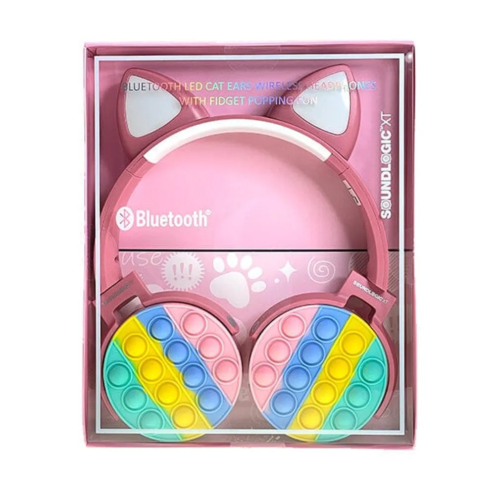 SoundLogicXT Cat Ear LED Wireless Popping Fidget Headphones | Assorted Colors