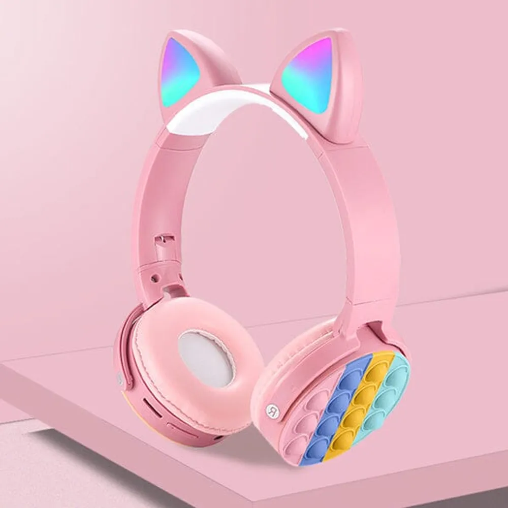 SoundLogicXT Cat Ear LED Wireless Popping Fidget Headphones | Assorted Colors