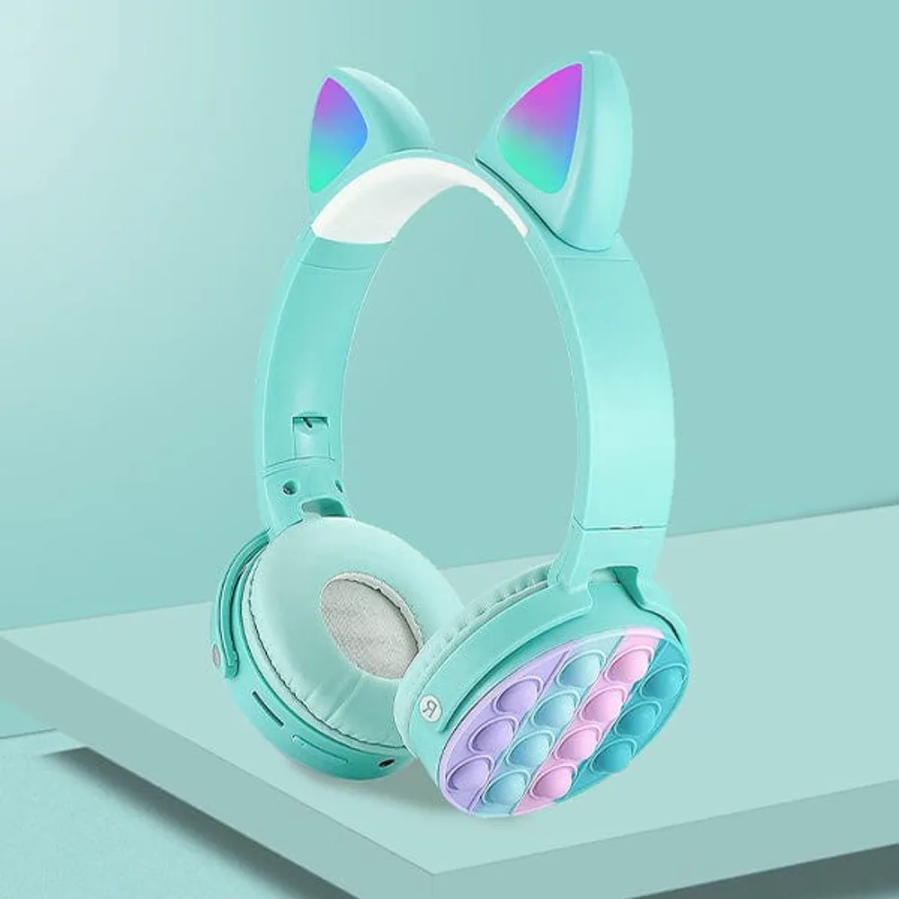 SoundLogicXT Cat Ear LED Wireless Popping Fidget Headphones | Assorted Colors