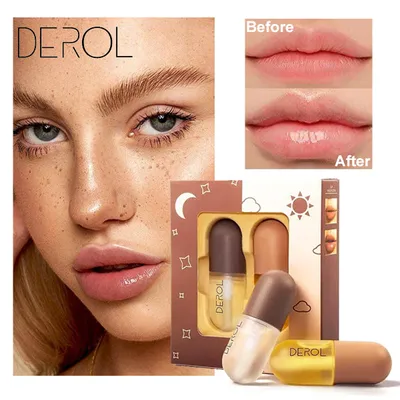 Derol Day & Night Natural Lip Plumper Set (2pk) | As Seen On Social!