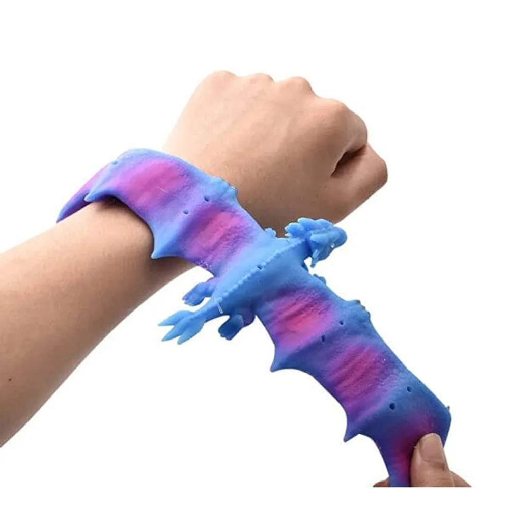 Dragon SLAPS! | 2-in-1 Slap Bracelet & Stretchy Fidget Toy | Color Ships Assorted