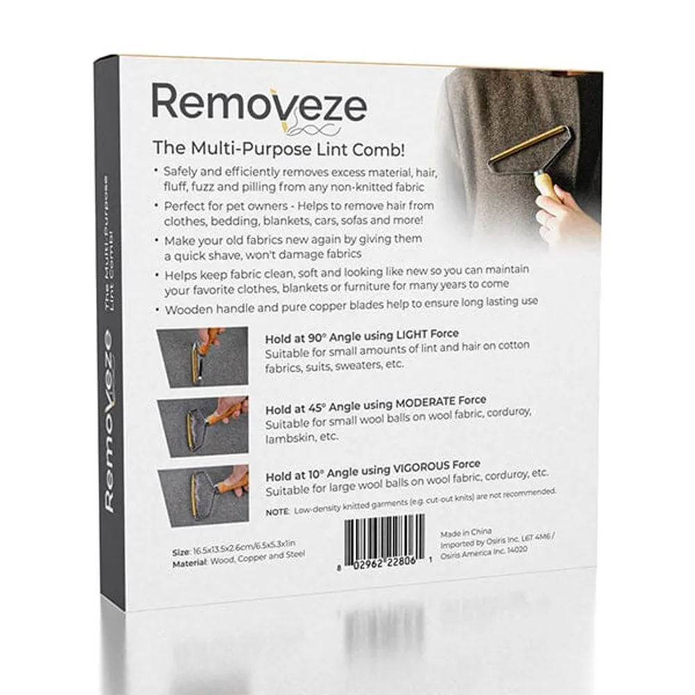 RemovEZE: The Multi-Purpose Lint Cleaner Comb (2pk) | Pure Copper Blades!