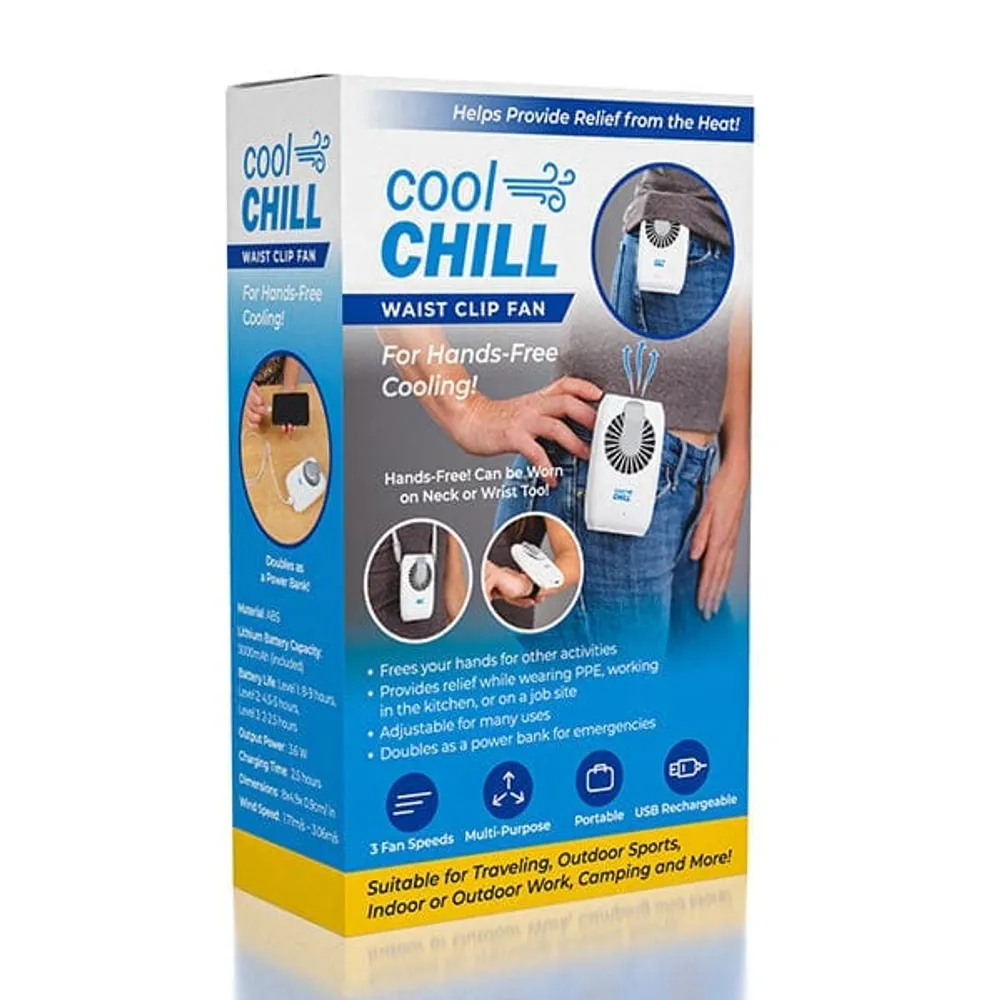 Cool Chill Waist Clip Fan (Includes Power Bank) | As Seen on Social!