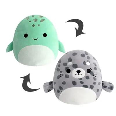 Squishmallows Flip-A-Mallows 5" Reversible Plush Toy | Odile The Seal & Cole The Turtle