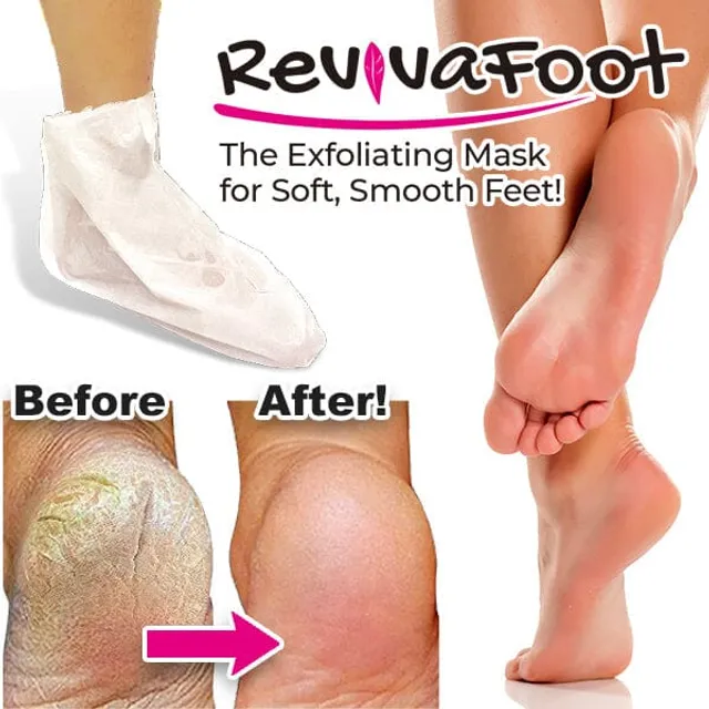 Showcase RevivaFoot Exfoliating Foot Peel Masks (2pk)