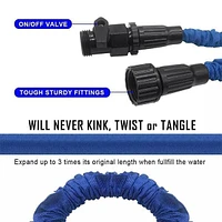 GRO-Hose BLUE | 75ft Expandable Hose With Sprayer Nozzle