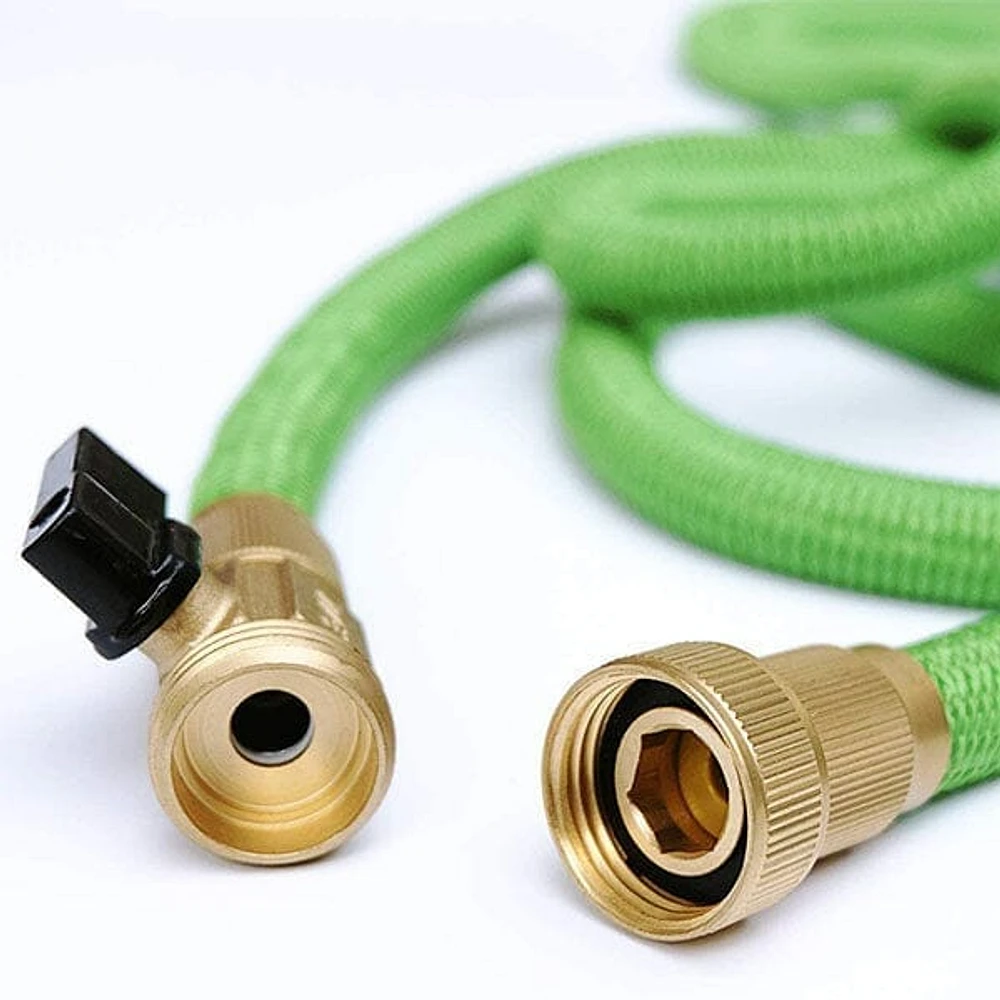 GRO-Hose GREEN | 75ft Expandable Hose With Sprayer Nozzle & Brass Valve