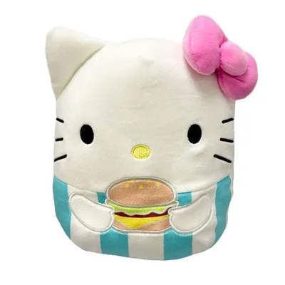 Squishmallows Plush Toys | 8" Hello Kitty & Friends Food Truck Collection | Hello Kitty w/ Burger