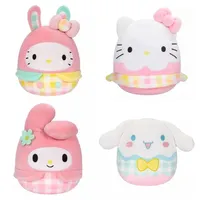 Squishmallows Plush Toys | 8" Hello Kitty & Friends Spring  Squad | Hello Kitty in Plaid Skirt