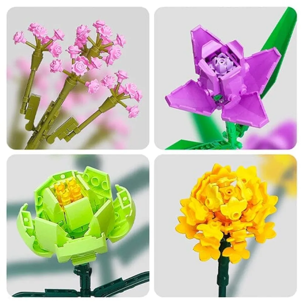 Bloomin' Blox DIY Botanical Building Block Sets: Floral Bouquet (999pc)