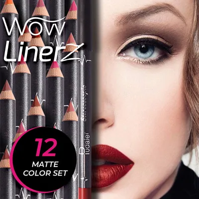 WOW Linerz (12pk) | 12 Color Matte Finish Eye & Lip Liner Kit