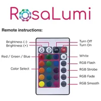 The RosaLumi | LED Crystal Rose Table Lamp | 16 Color Modes