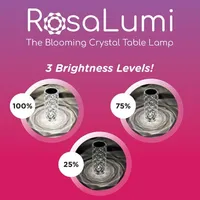 The RosaLumi | LED Crystal Rose Table Lamp | 16 Color Modes