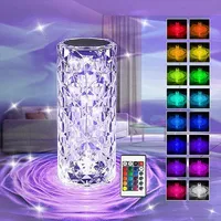 The RosaLumi LED Crystal Rose Table Lamp (16 Color Modes)