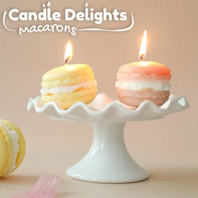 Candle Delights: Macarons (4pk) | Realistic Food Candles
