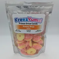 FreezYums! Freeze-Dried Peach Ring Gummy Candy (80g)