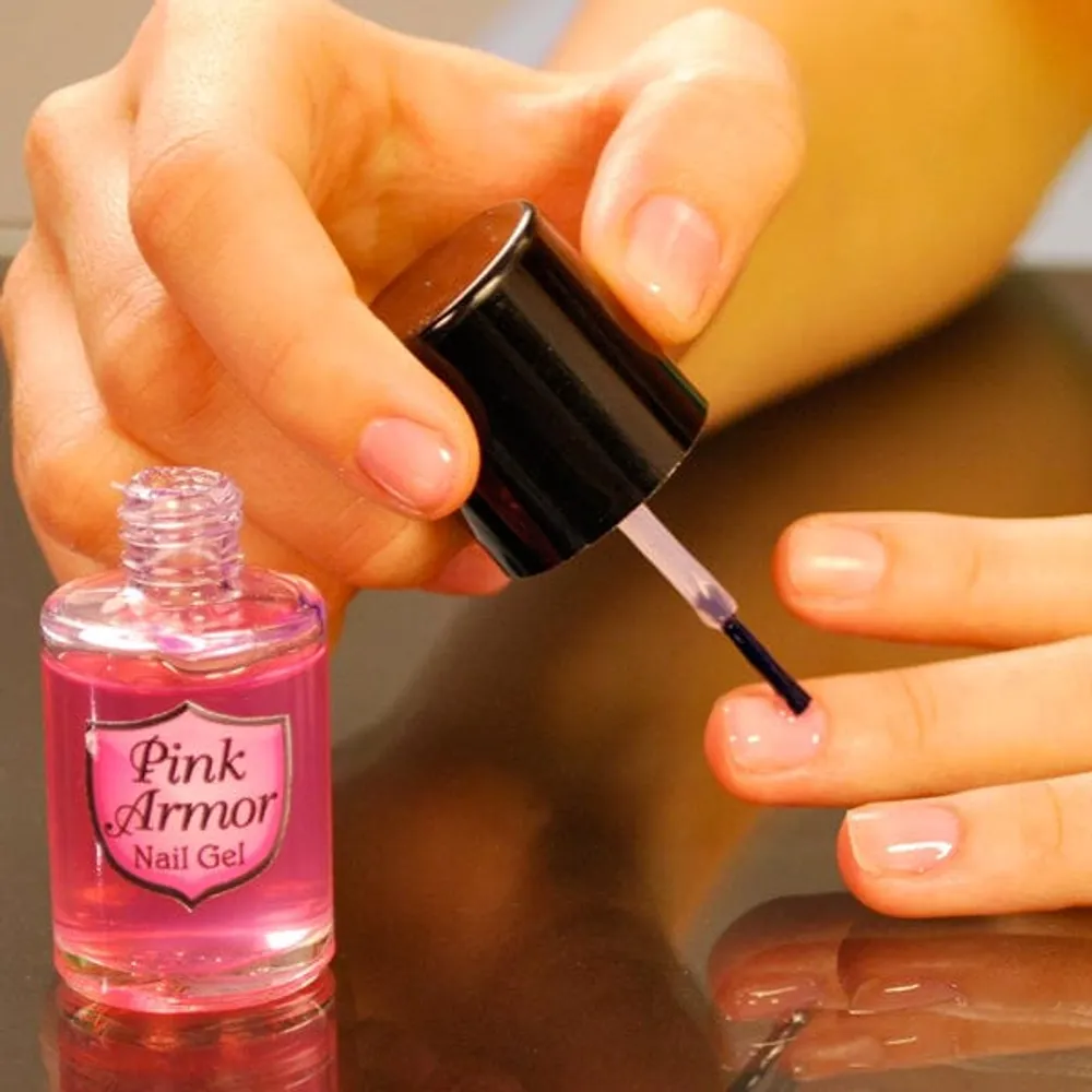 Showcase Pink Armor Nail Gel, Keratin Treatment For Long & Healthy Nails, As Seen On TV!