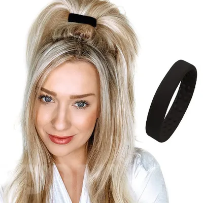 PONY-O™ Bendable Hair Tie Accessory for All Hair Types | Black or Blonde