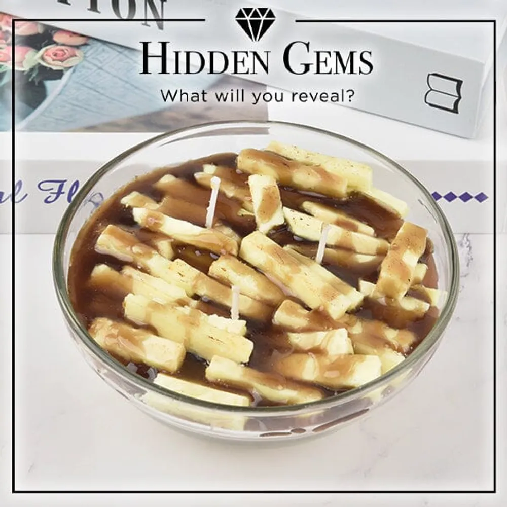 Hidden Gems French Fries & Gravy Novelty Candle (1 Ring Inside)