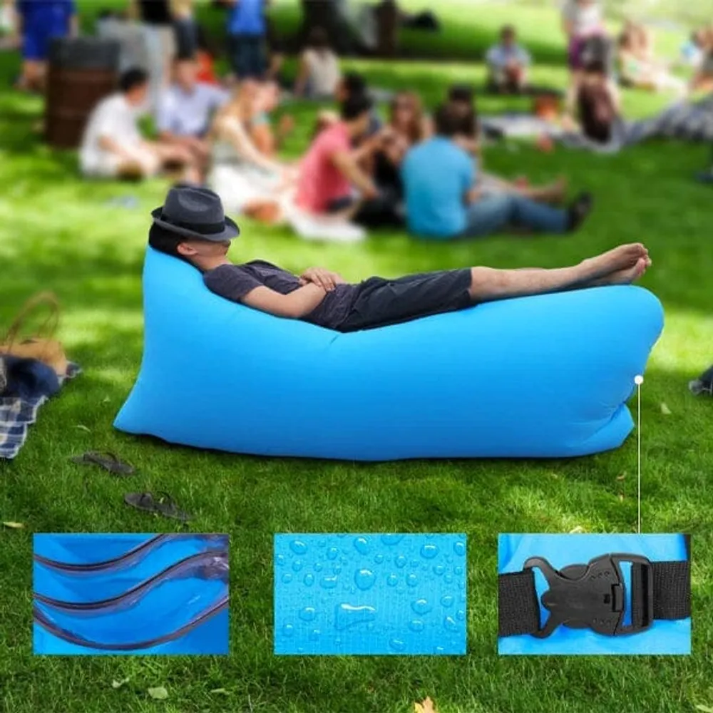 Air Puff: The Breeze Filled Lounger Portable Inflatable Sofa