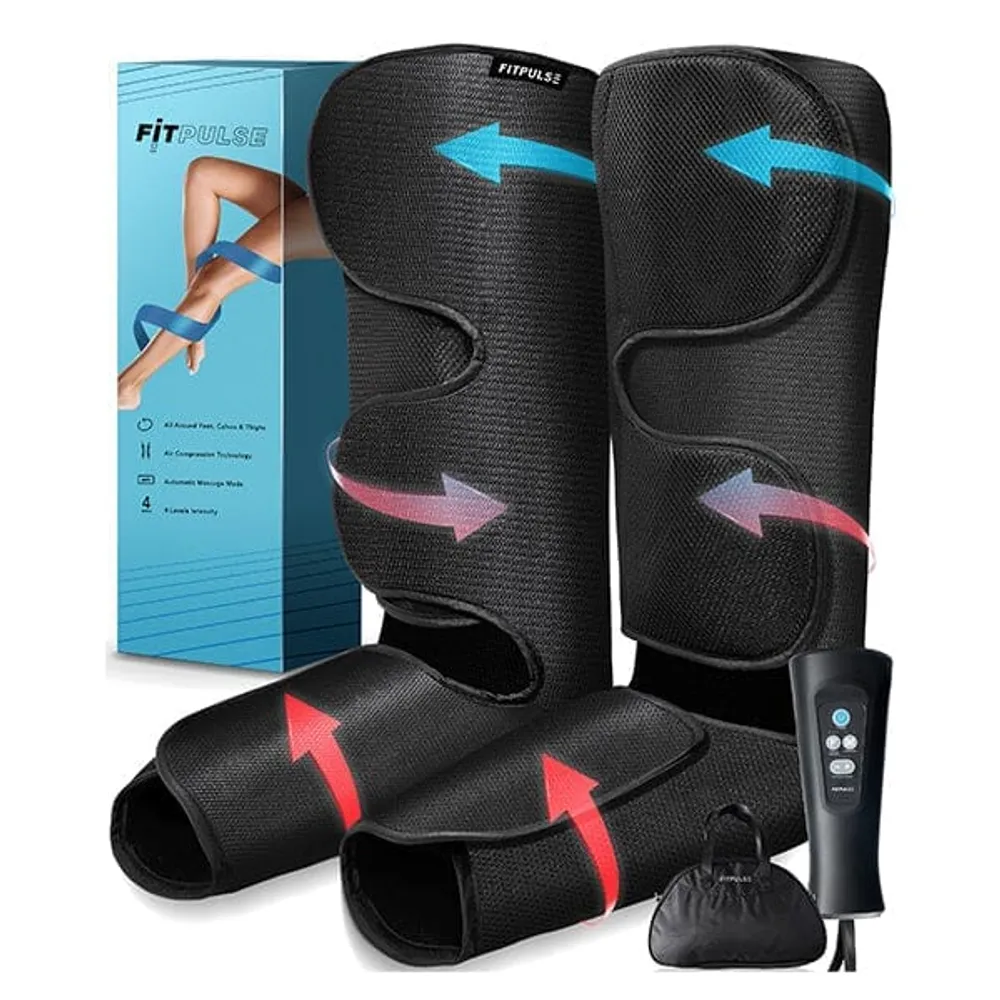 Showcase Fitpulse Air Compression Lower Leg Massager, Includes Carry Case