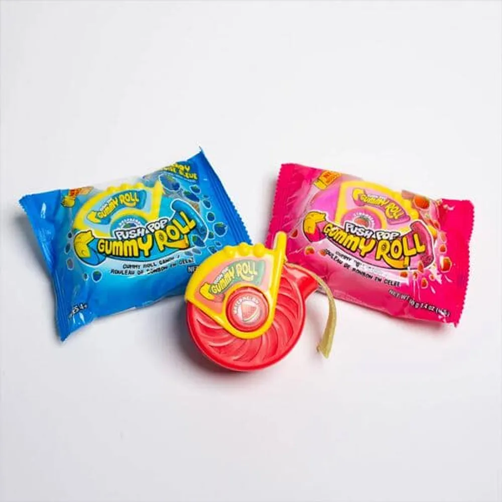 Push Pop Sour Gummy Rolls (1.4oz) | Multiple Flavours | Ships Assorted