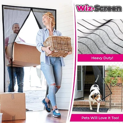 Wiz-Screen: The Magnetic Hands-Free Screen Door!