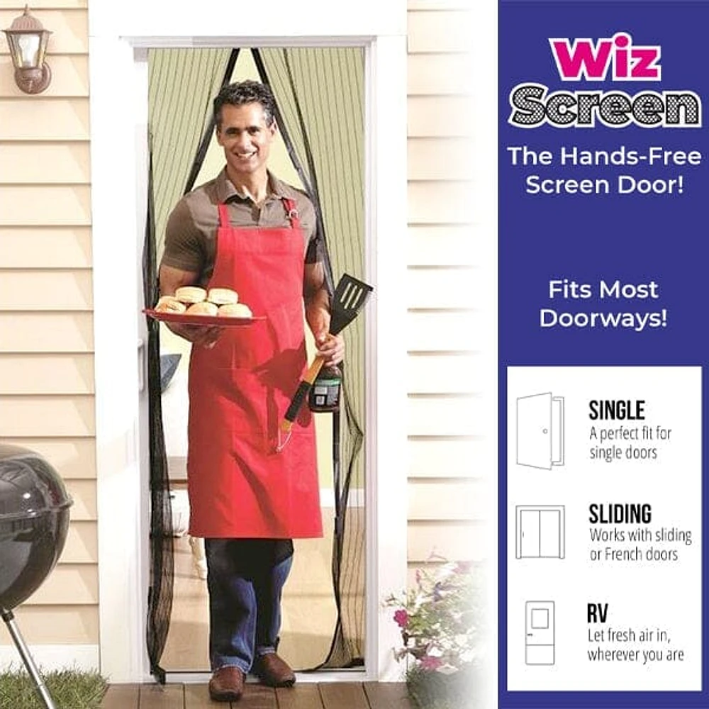 Wiz-Screen: The Magnetic Hands-Free Screen Door!