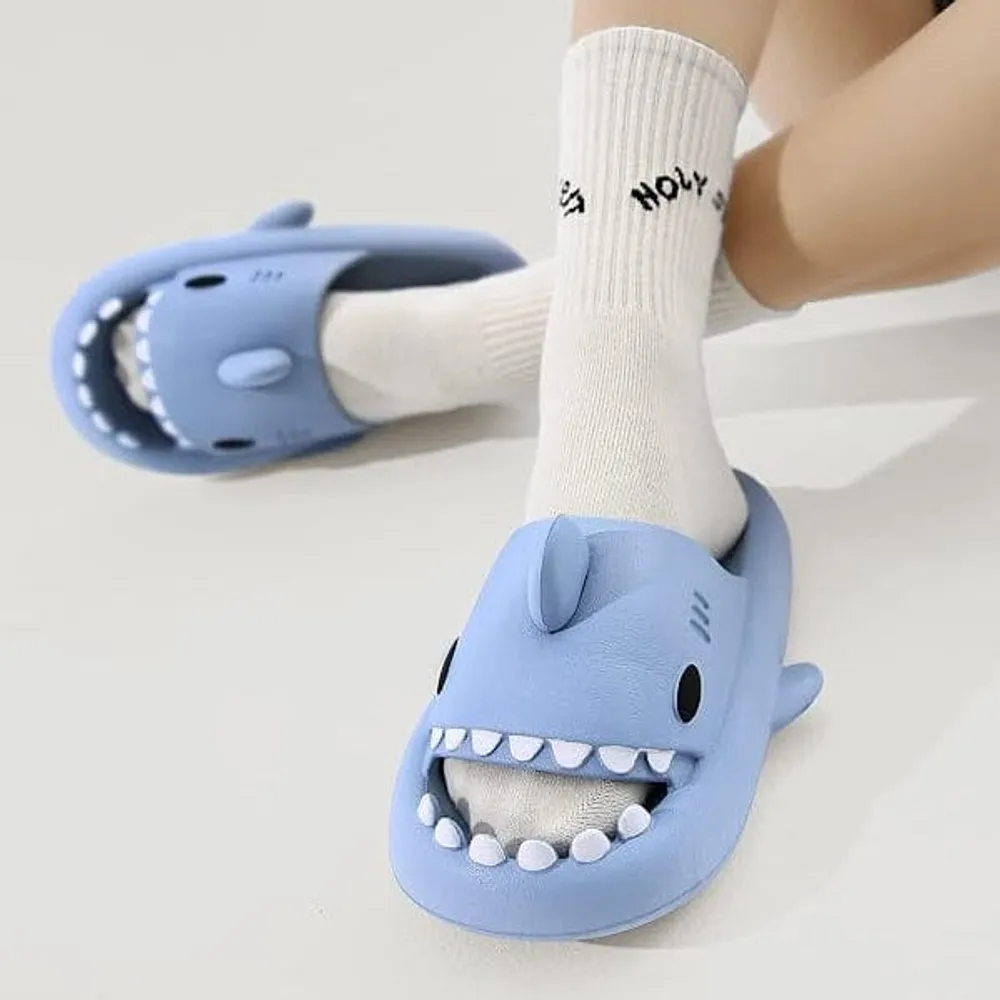 Shark Shhhandals Unisex Anti-Slip Pool Slides