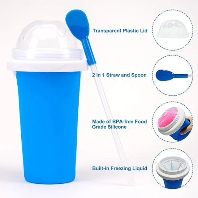 JUMBO ProKitchen Squeezur  Instant Slushie Maker Cup (Incl. Straw