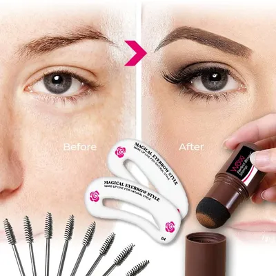 WOW Perfect Browz Stamp | Eyebrow Stamp & Stencil Kit | Multiple Colours