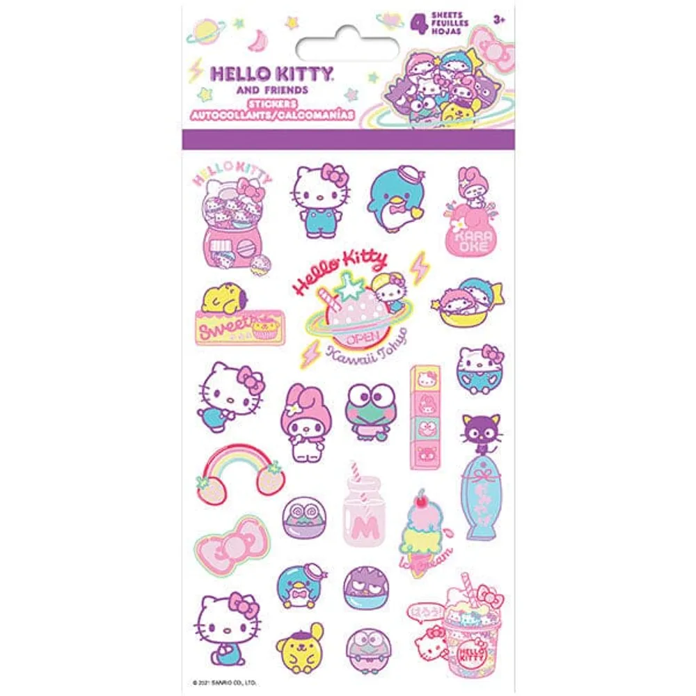 Showcase Hello Kitty & Friends Sticker Packs (4 Sheets), Multiple Styles