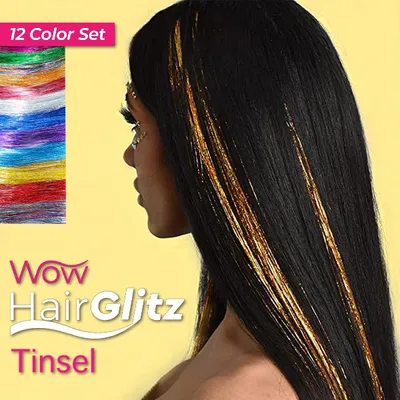 WOW HairGlitz Tinsel (2100pc) | 12 Colors