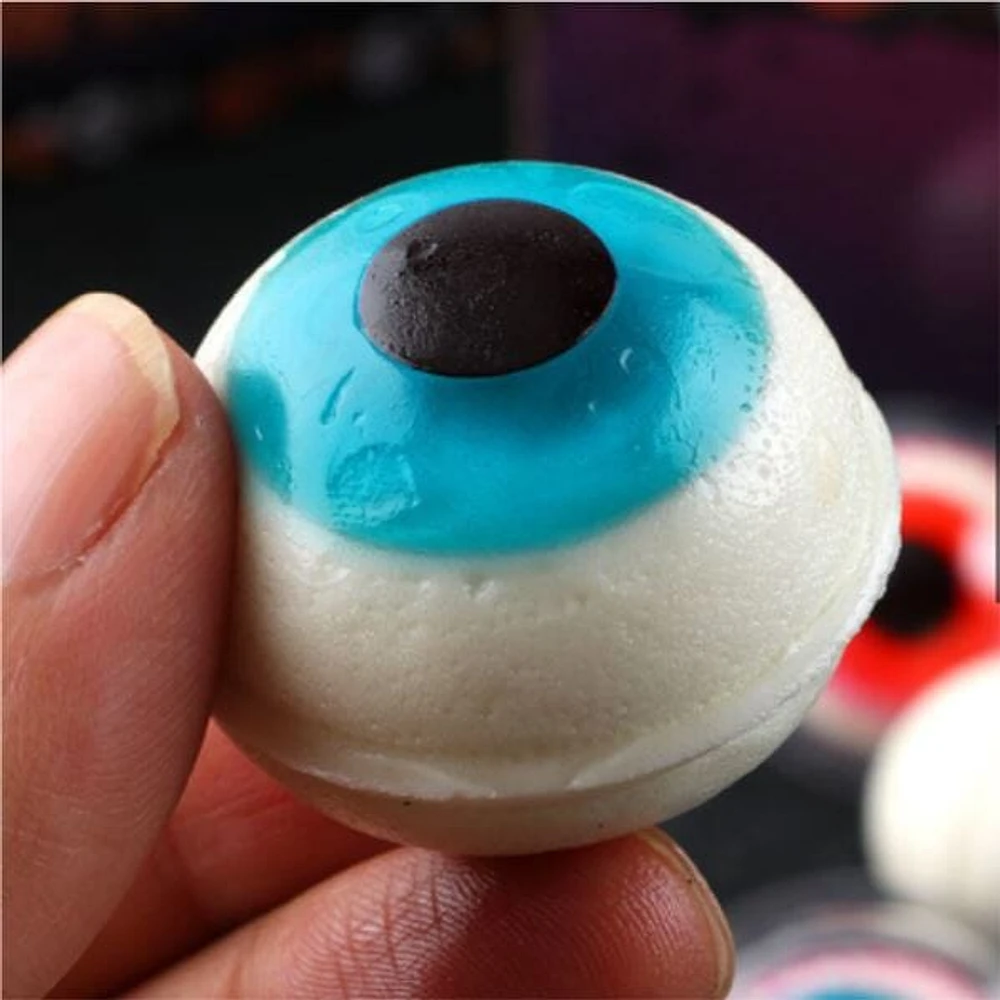 GummiYums! EyeBallz & SportBallz (8pc) | Marshmallow Candy W/ Sour Fruity Centre