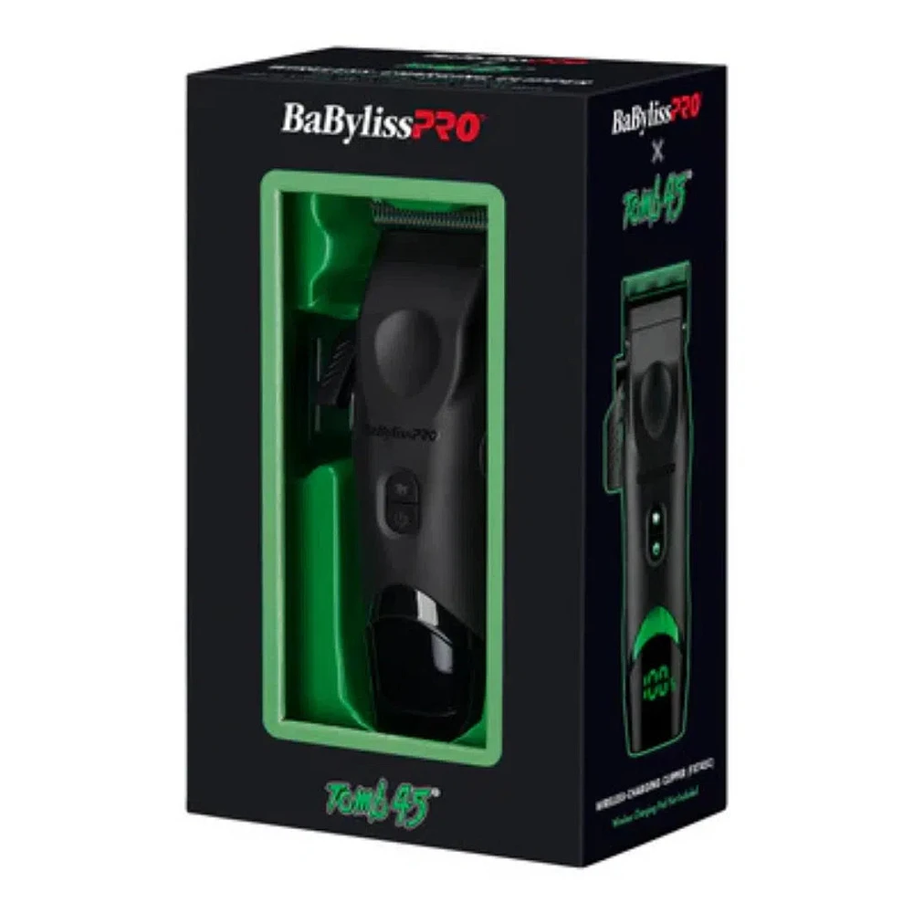 Wireless Charging Clipper Black Titanium With Mim Fade Blade - FXT45C