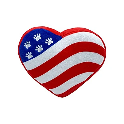 - Dog Toy - Stars & Stripes Heart