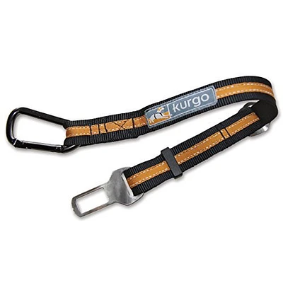 Kurgo - Direct Seatbelt Tether - Orange & Black